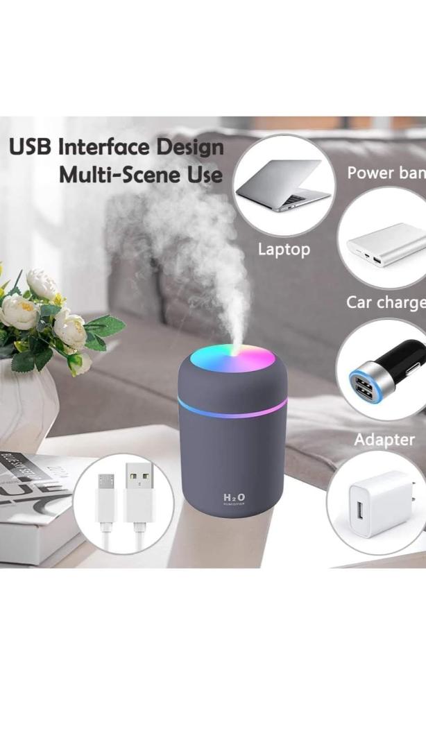 Mini USB Ultrasonic Cool Mist Humidifier with LED Night Light